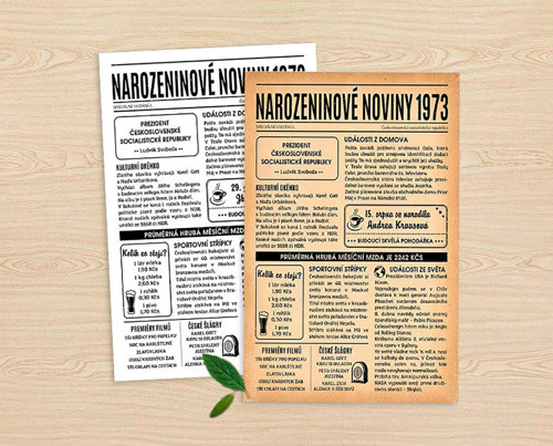 Narozeninové Noviny R. 1973