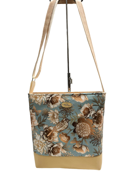 Crossbody - květy v mentolové