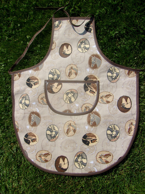 Dětská zástěrka - velká - koně
