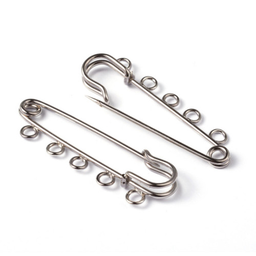 Spínací špendlík s očky 16x50mm (2ks) - platina