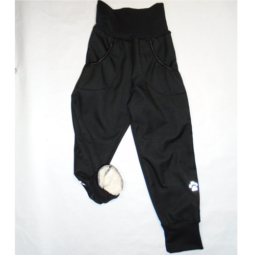 Dětské zimní softshell. kalhoty ČERNÉ beránek