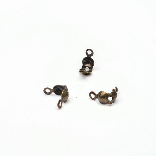 Kalota 2 očka 4x8 mm, bronzová, 100 ks