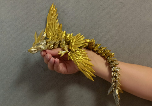 Krystalový Drak - 35 cm - 3D Tisk — foto 1