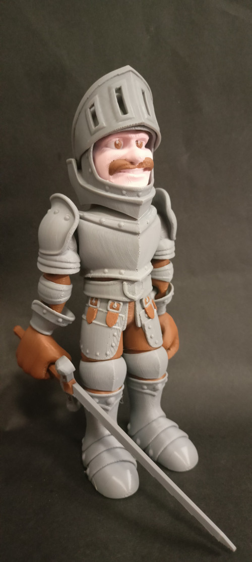 Flexi Veselý Rytíř - 20 cm - 3D Tisk — foto 1