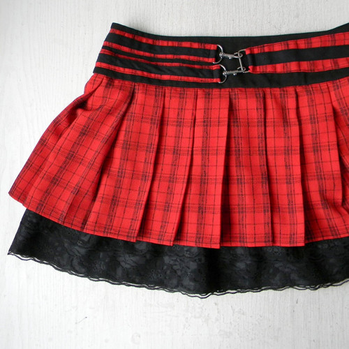 Rocková károvaná sukně - vel. 38-40