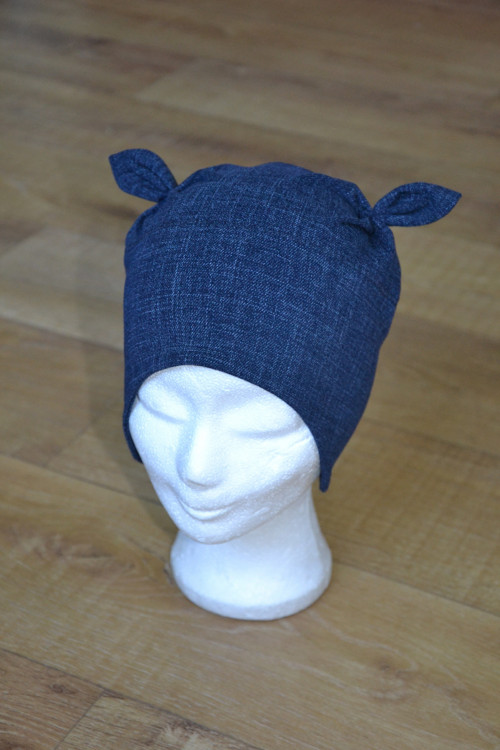 Tvarovaná čepice "jeans" 47-51cm