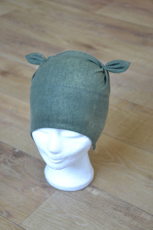 Tvarovaná čepice "Jeans khaki" 47-51cm