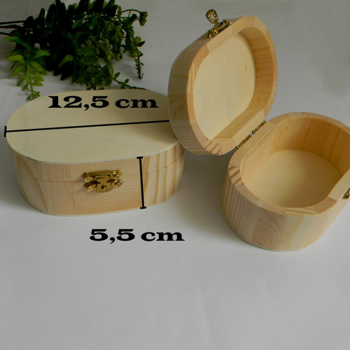 Dřevěná truhlička zaoblená 12,5cm