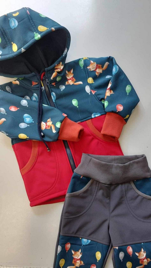 Dětský komplet, softshell, bunda a kalhoty v.98 — foto 1