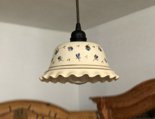 Lampička- modrá růžička