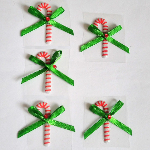 Vánoční samolepka zelená - 3cm - 1ks