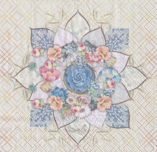 Ubrousek - mandala z květin
