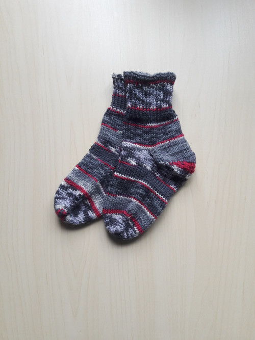 Ručně pletené dětské ponožky, délka chodidla 17 cm