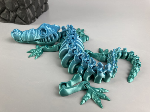 Flexi krokodýl L - 33 cm, 3D tisk — foto 1