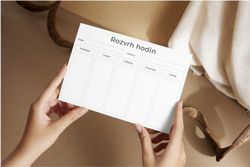 Rozvrh hodin 10 - minimalistický
