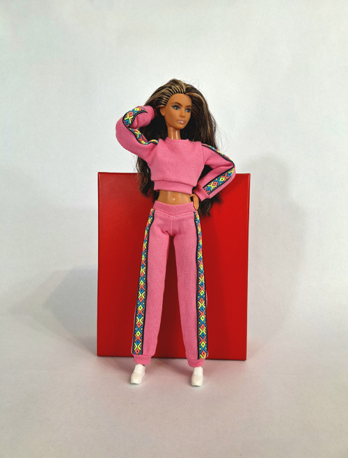 Barbie mikina krátká č-12