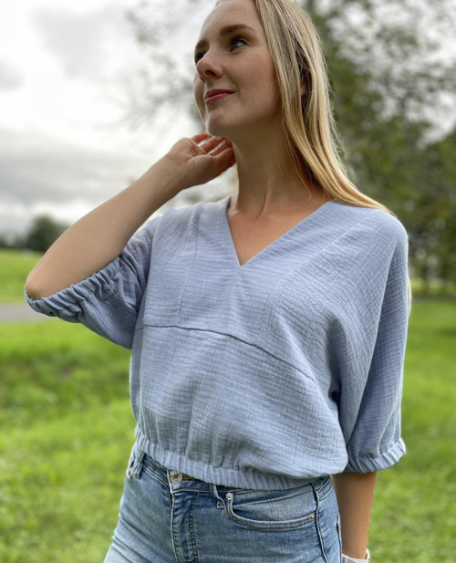 Dámský kimono top z mušelínu