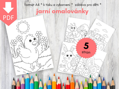 Jarní omalovánky 1
