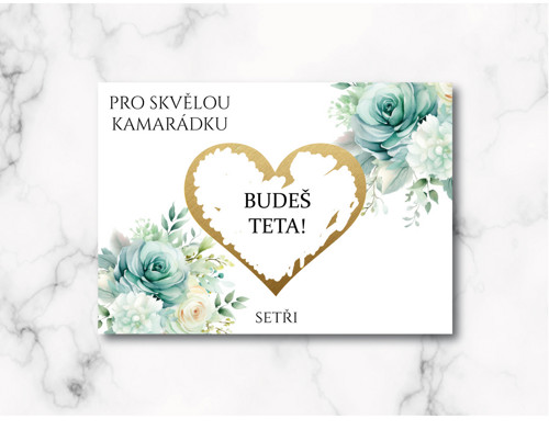 Stírací los pro kamarádku -budeš teta! mint