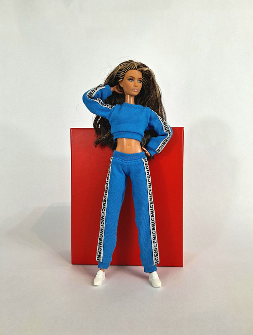 Barbie mikina krátká č-13