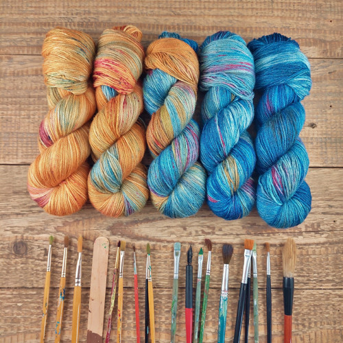 SANDRO - ombré set přízí, ručně barvené