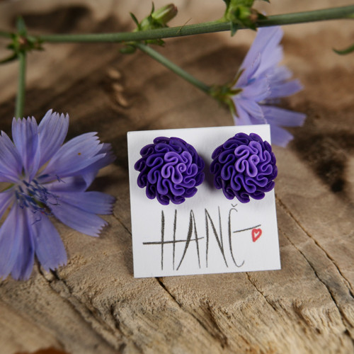 Náušnice Dark purple — foto 1