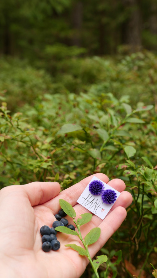 Náušnice Dark purple — foto 1