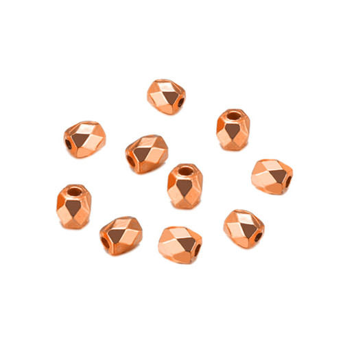 Broušený korálek zlato růžové 4mm, 20ks