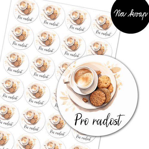 Samolepky Pro radost - 4,5cm/24ks — foto 1