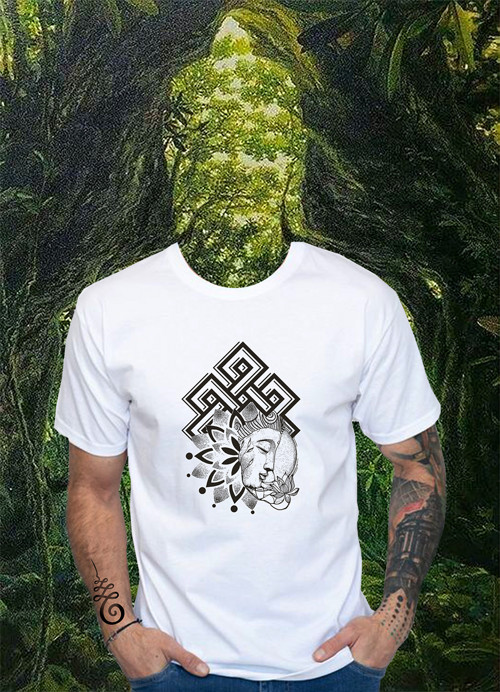 Nekonečný Buddha - pánské bílé triko