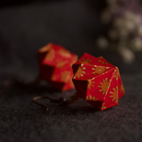 Origami náušnice "sluníčka" — foto 1