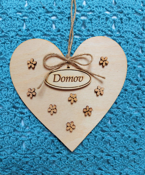 Dekorační srdíčko - Domov