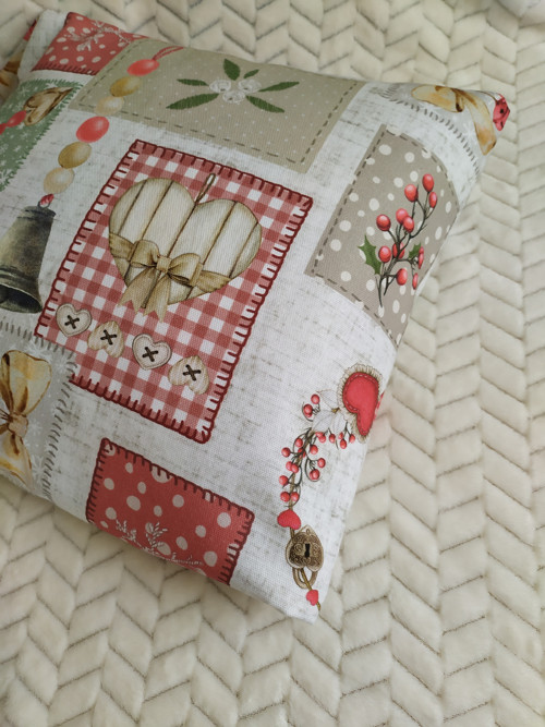 Vánoční patchwork -povlak na polštář