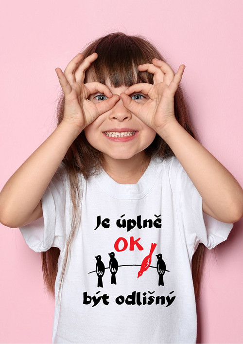 Dětské tričko "Je úplně OK být odlišný"
