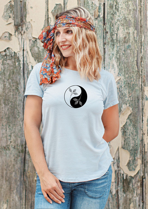 Dámské tričko "Yin Yang leaves"