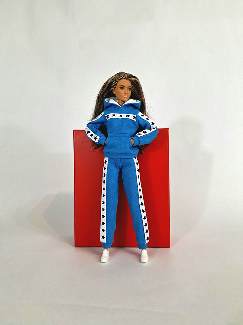 Barbie mikina klokanka s kapucí č-15