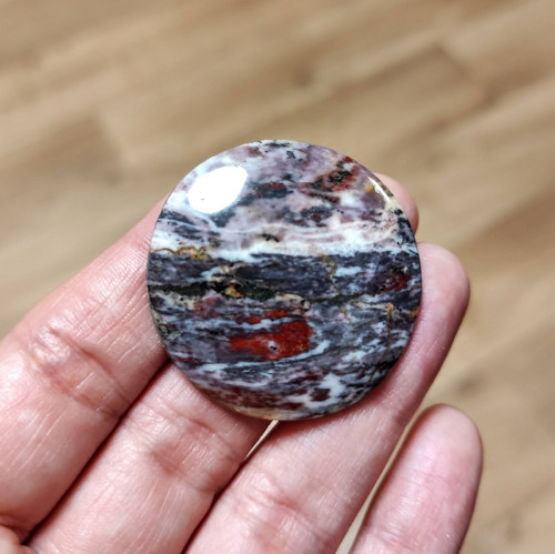 Jaspis, ID 3119, průměr 37 mm — foto 1