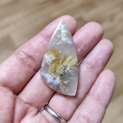 Mechový achát, ID 3121, 45x22 mm