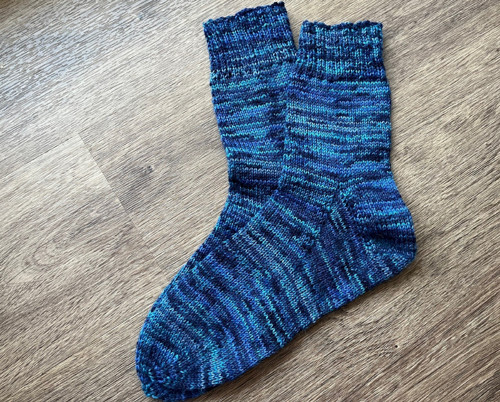 Ručně pletené ponožky vel. 39-40 modré