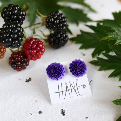 Náušnice Dark purple — foto 1