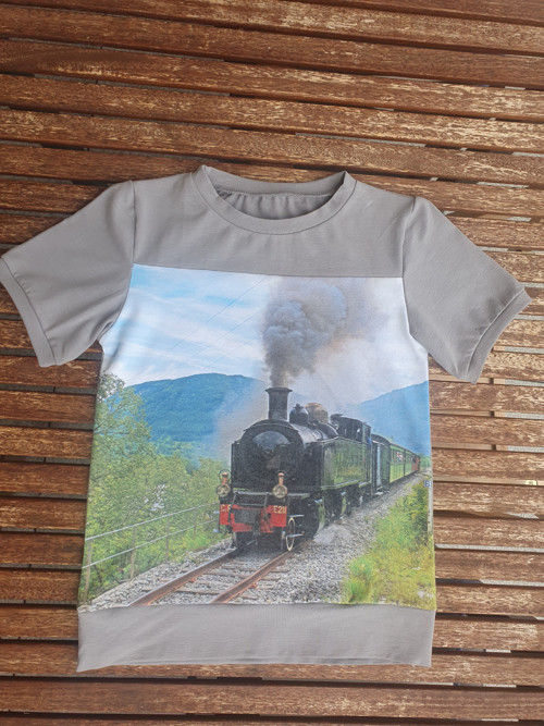 Tričko s parní lokomotivou
