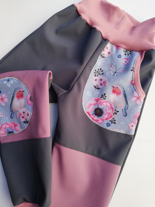 Softs.kalhoty - PTÁČEK - kapsa - vel.104 skladem