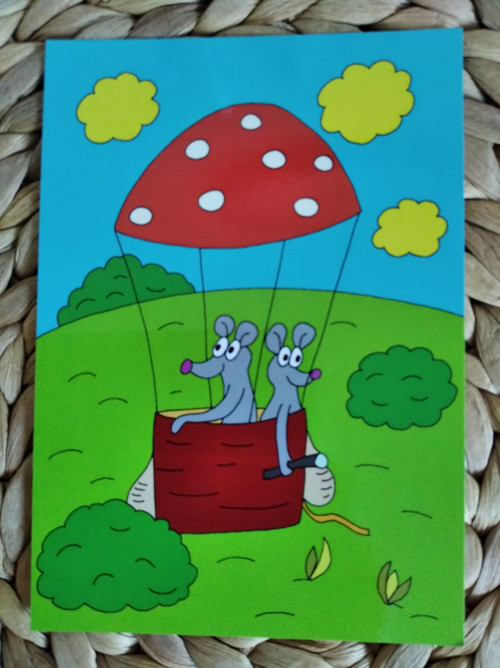 228. Pohlednice - Úlet na muchomůrce