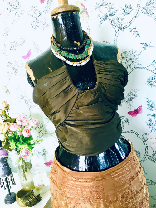 Top olivový — foto 1