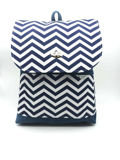 Batoh "Shelly"- modrý chevron — foto 1