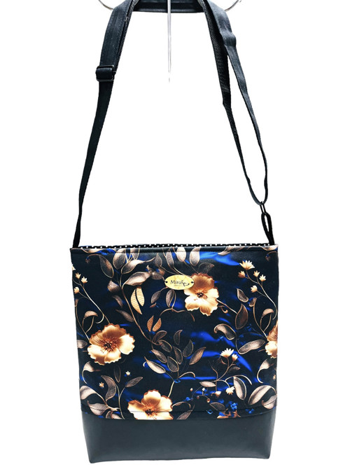 Crossbody -kabelka - květy zlaté