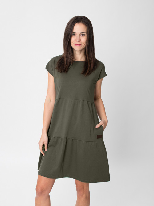 Drexiss dámské letní šaty SOFIE DARK KHAKI