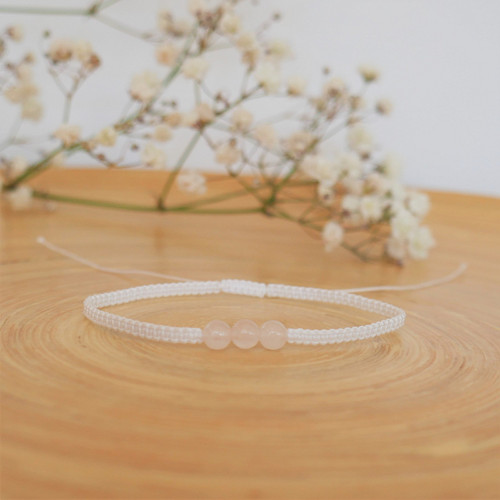 Shamballa náramek Lovely // růženín