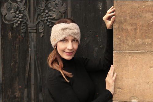 Čelenka alpaka BOUCLÉ - béžová