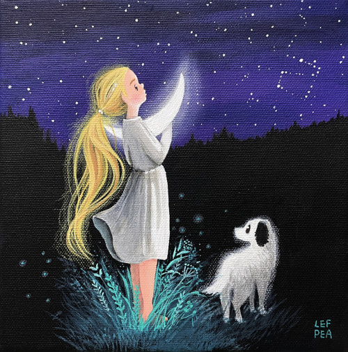 Noční pohádka - 20x20cm — foto 1